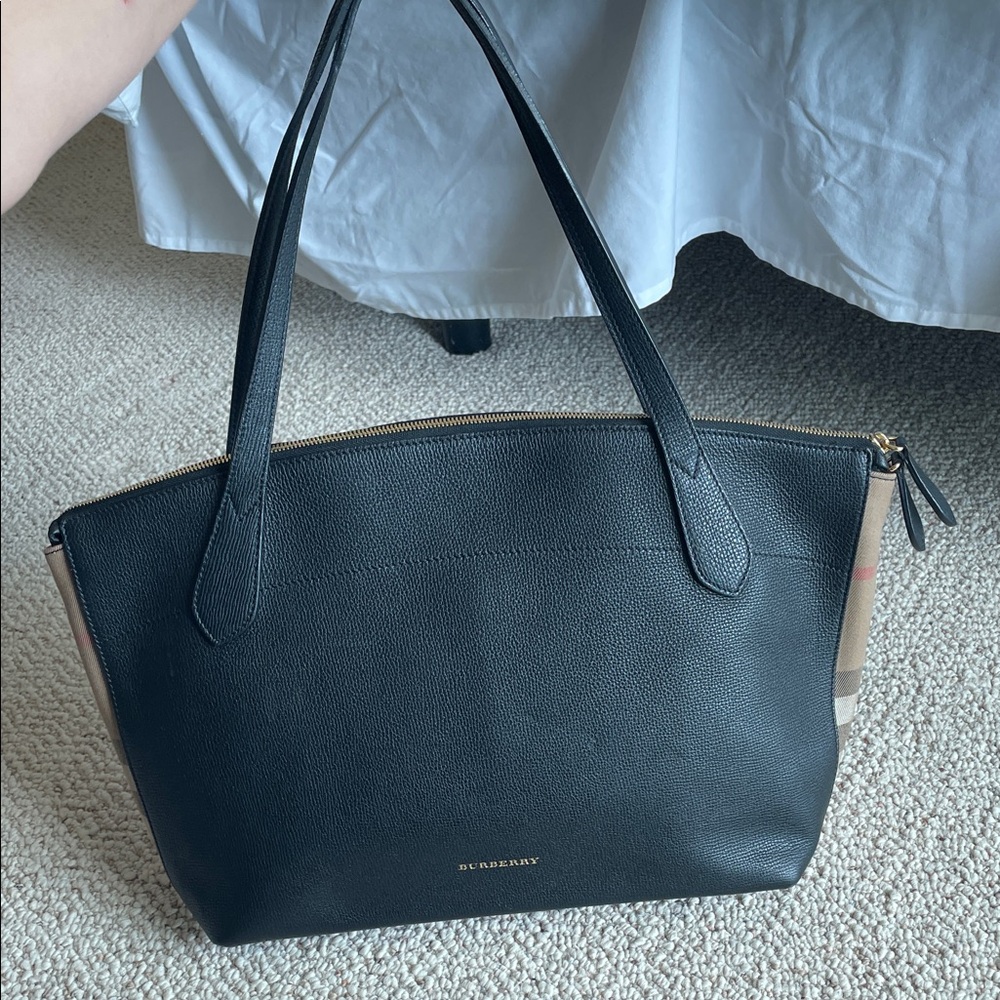 Burberry Black and Tan Tote Bag